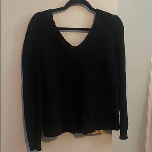 Elegant Black V-Neck Sweater